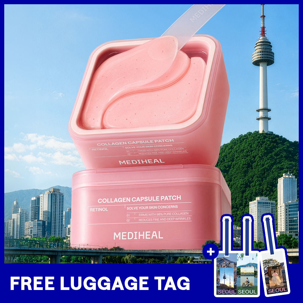 [SEOUL EDITION] MEDIHEAL Collagen Capsule Patch Retinol 60P Double Pack (+Random Luggage Tag 1 of 3) | OLIVE YOUNG Global