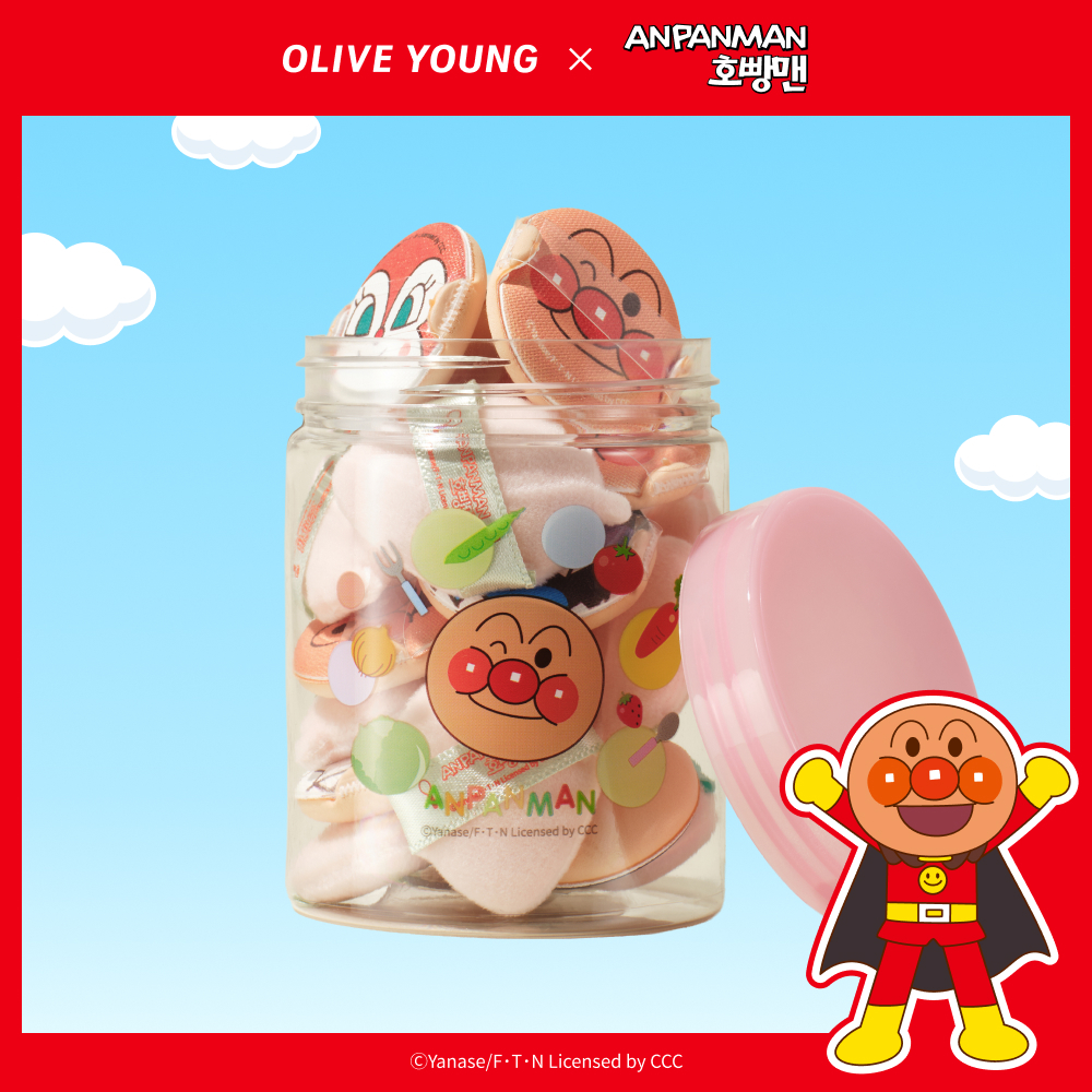 [Anpanman Picnic Day Edition] Fillimilli Mini Tong Tong Puff & Blush Puff Set (10P) | OLIVE YOUNG Global