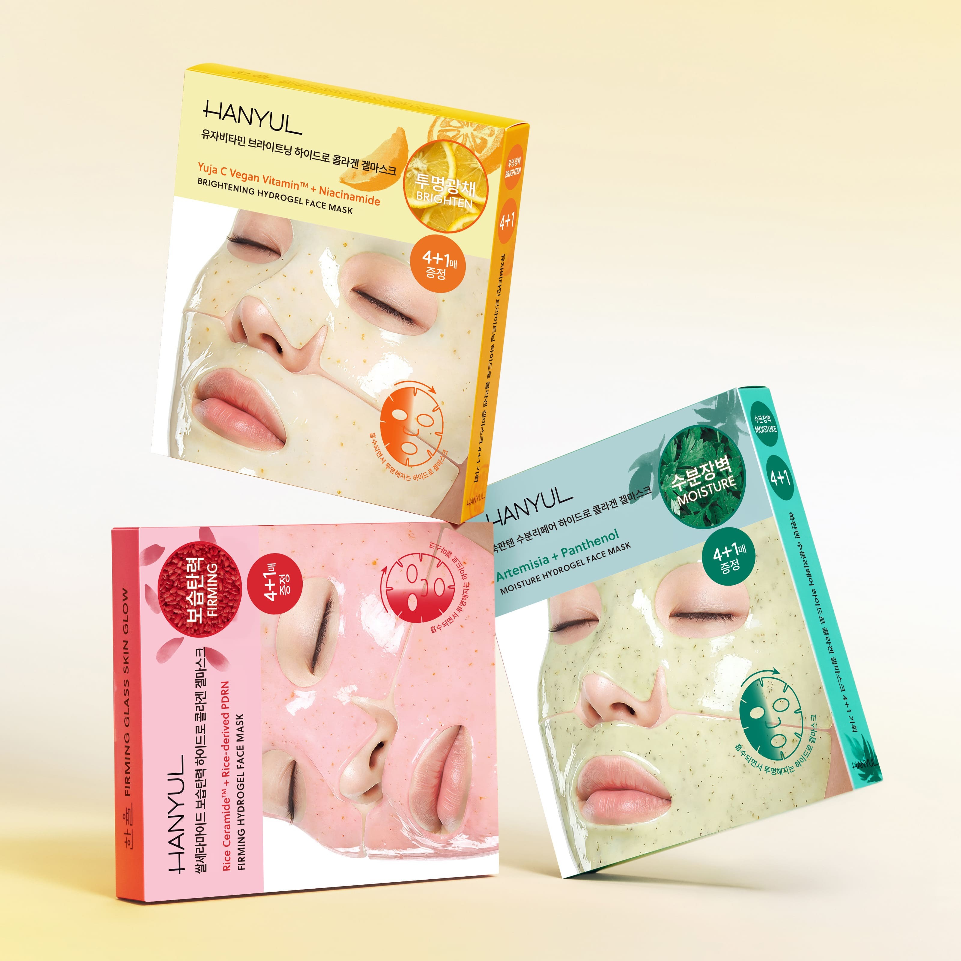 HANYUL Hydro Collagen Gel Mask 4 Sheets+1 Sheet (3 Options) | OLIVE YOUNG Global