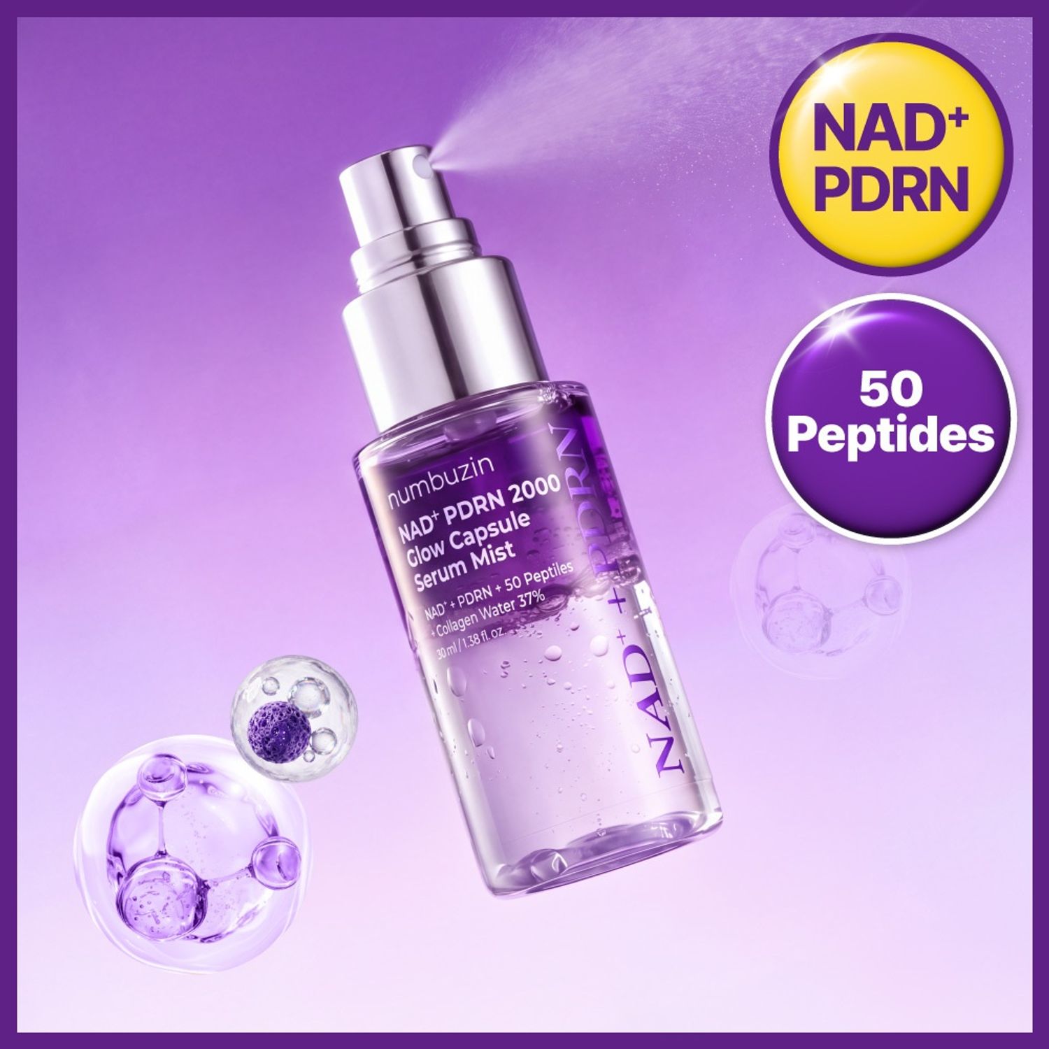 numbuzin No.9 NAD PDRN 2000 Glow Capsule Serum Mist 30ml | OLIVE YOUNG Global