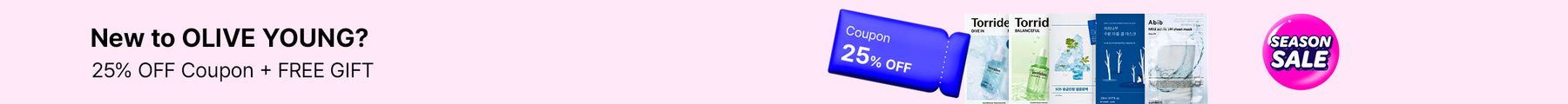 Welcome to OLIVE YOUNG! - New member 25% OFF