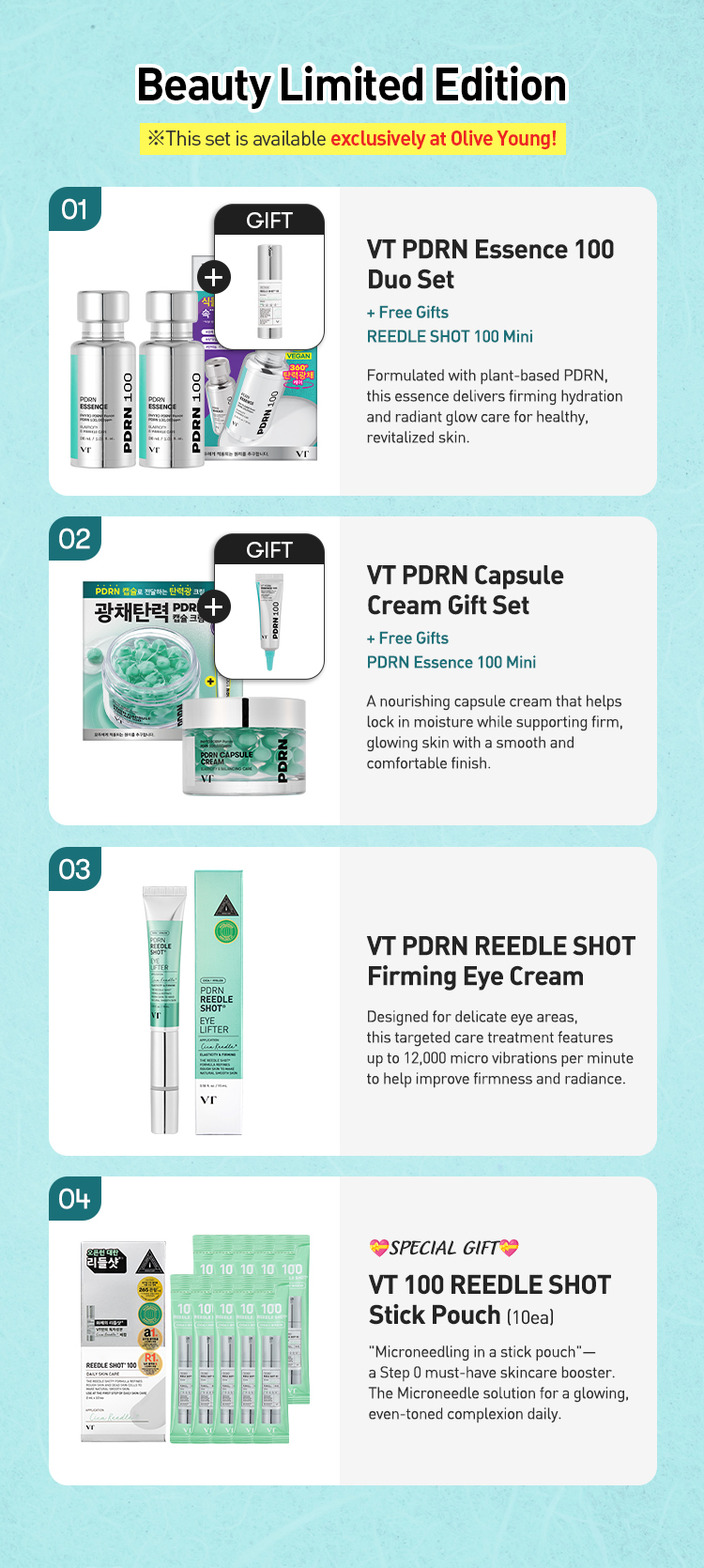 VT PDRN Full Care Set (Korean Packaging Limited Edition) | OLIVE