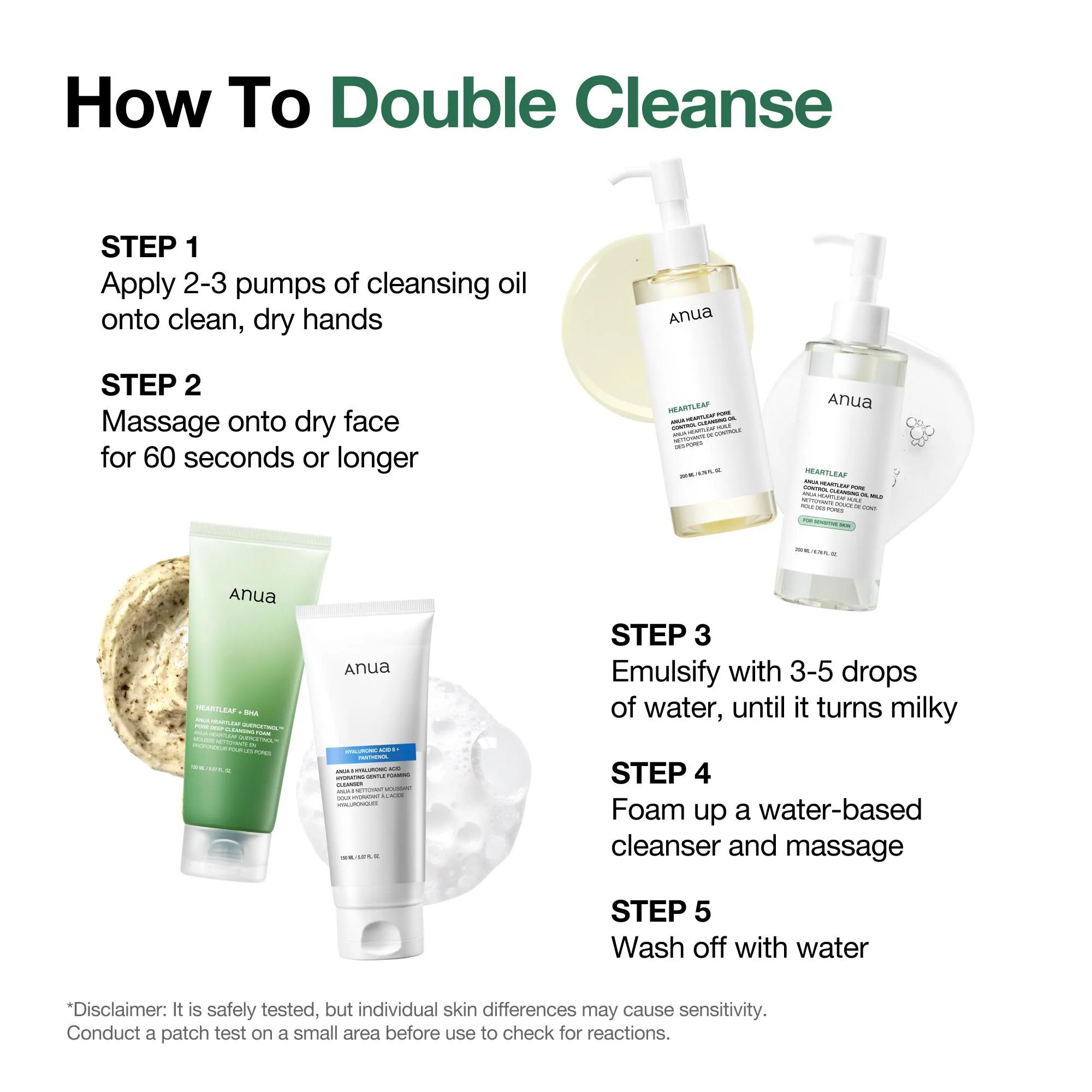 Anua Heartleaf Pore Control Cleansing Oil 200mL Double Set