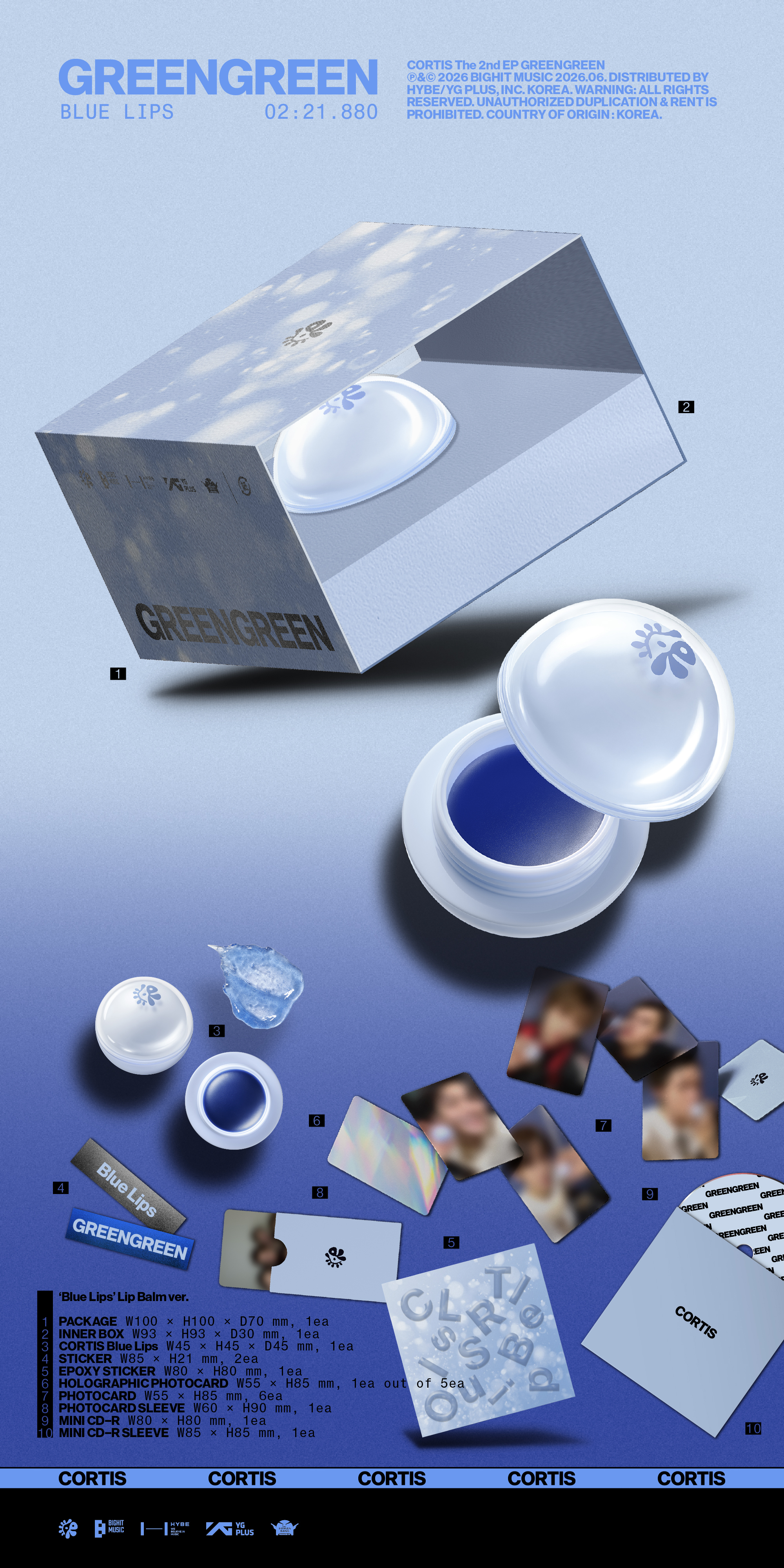 CORTIS - The 2nd EP [GREENGREEN] ('Blue Lips' Lip Balm ver