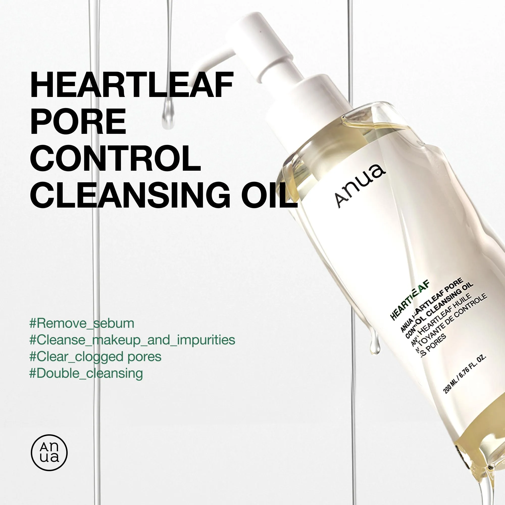 Anua Heartleaf Pore Control Cleansing Oil 200mL Double Set