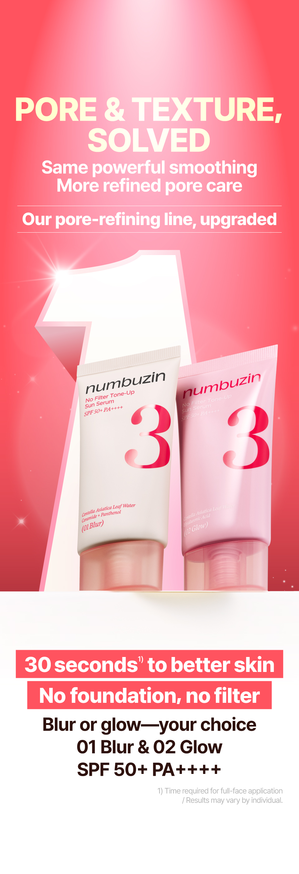 numbuzin 3番 ノーファンデ陶器肌トーンアップUVクリーム 02 グロウ