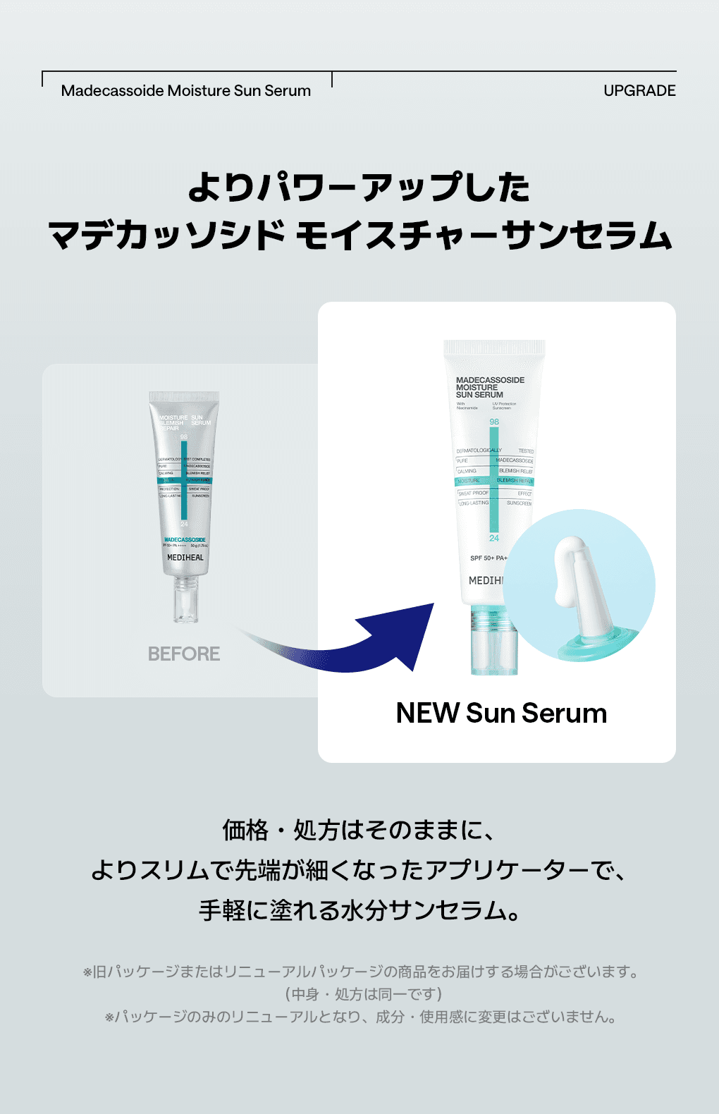 MEDIHEAL Madecassoside Moisture Sun Serum Blemish Repair 50g