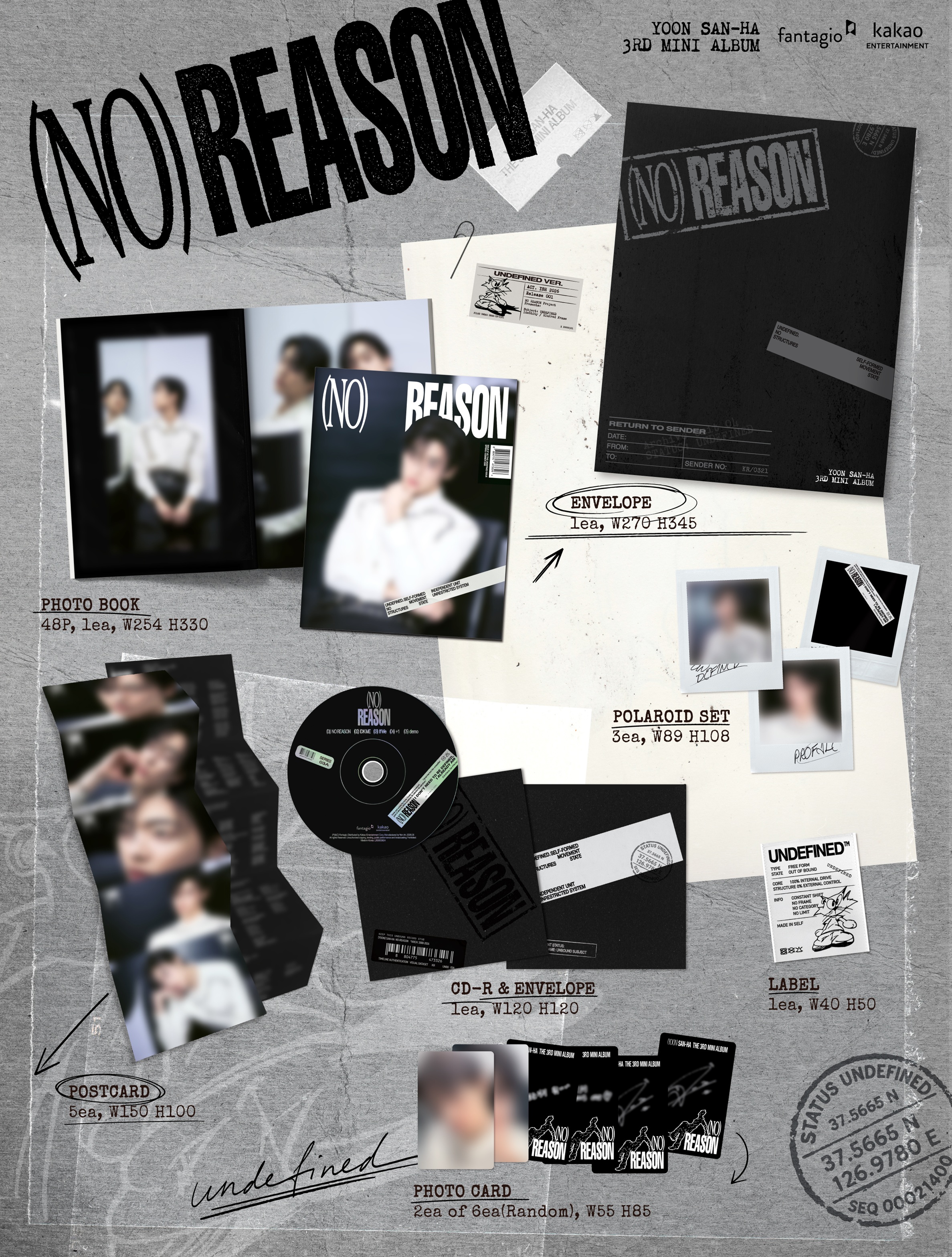 Random] YOON SANHA - 3rd Mini Album [NO REASON] (UNDEFINED