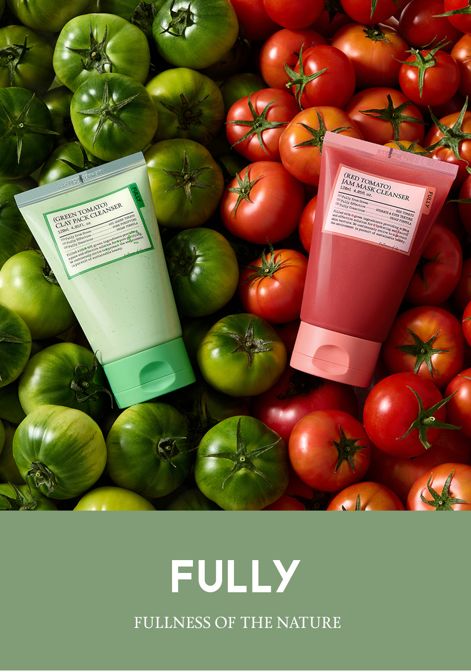 fully クレイパッククレンザー120ml/ グリーントマト/ レッドトマト