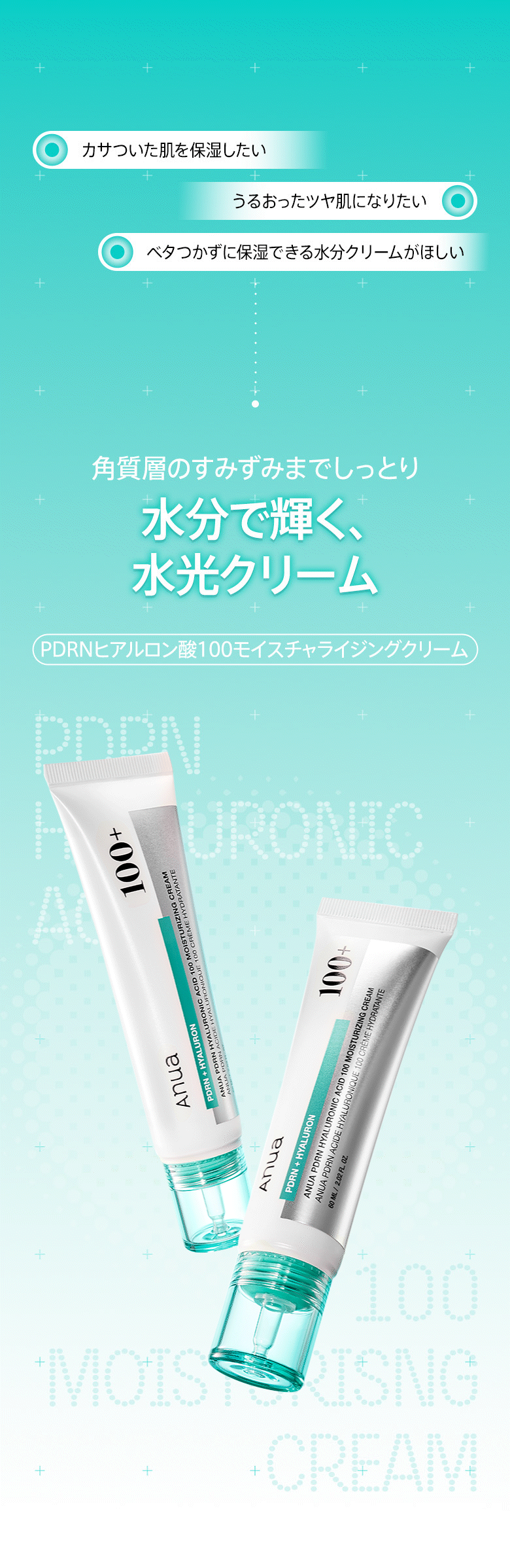 Anua PDRN Hyaluronic Acid 100 Moisturizing Cream 60ml | OLIVE