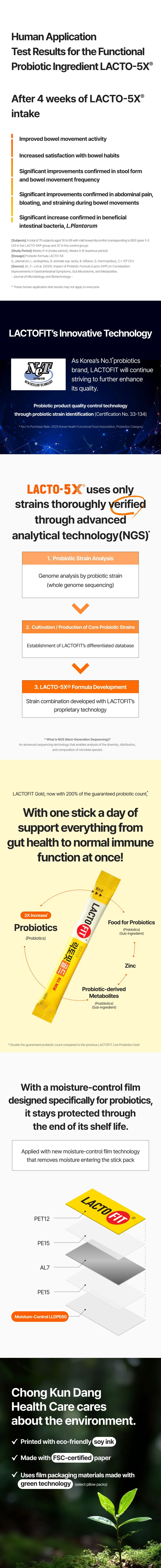 LACTO-FIT Probiotics Gold 30 Sticks Triple Set (90-day supply)