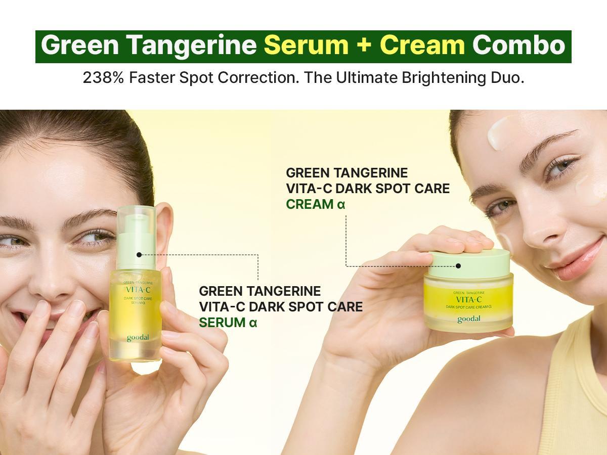goodal Green Tangerine Vita-C Dark Spot Care Cream α 75ml Refill Set