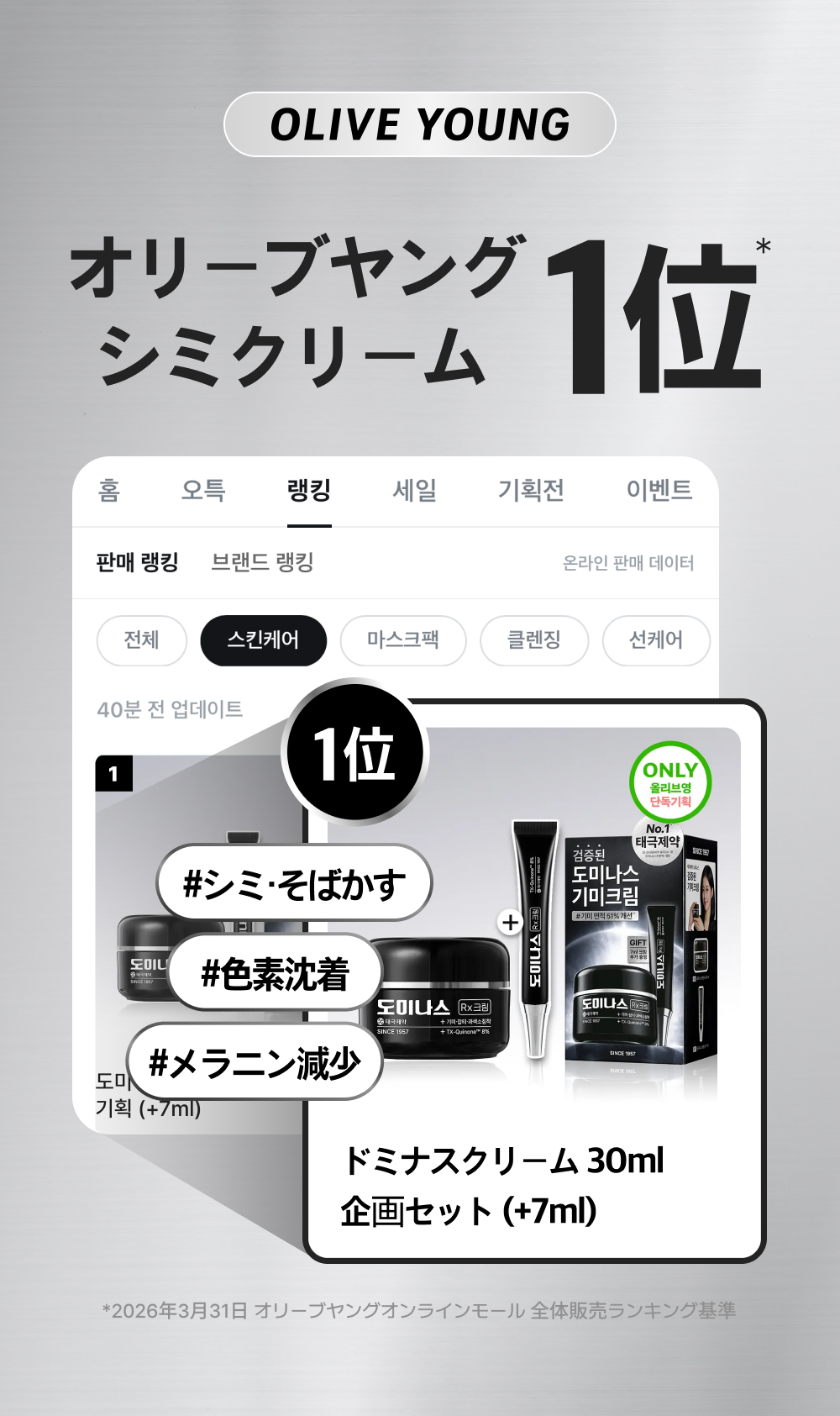Dominas Cream Rx 30ml Special Set (+7ml) (2 Options) | OLIVE YOUNG