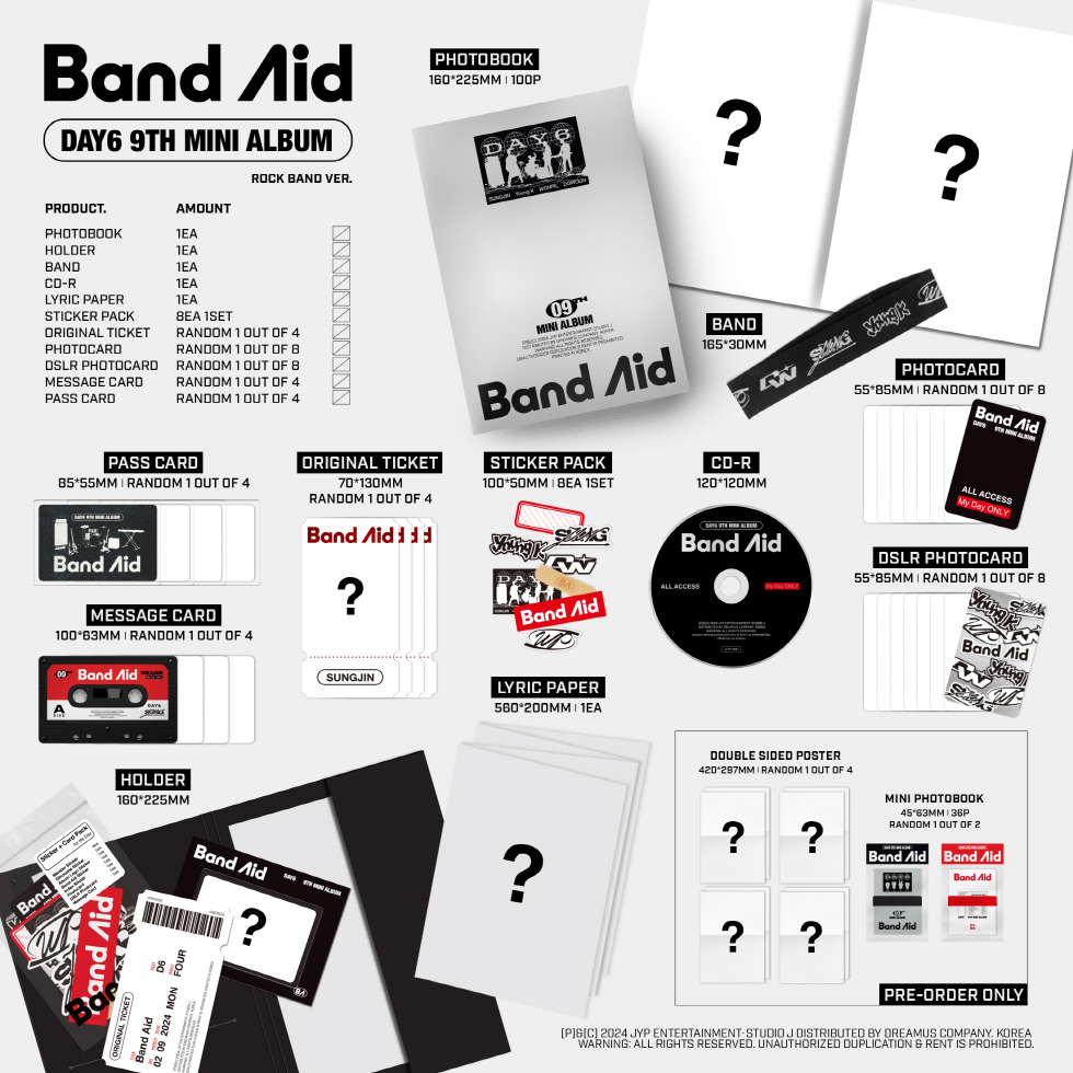 DAY6 - 9TH MINI ALBUM [BAND AID] | OLIVE YOUNG Global