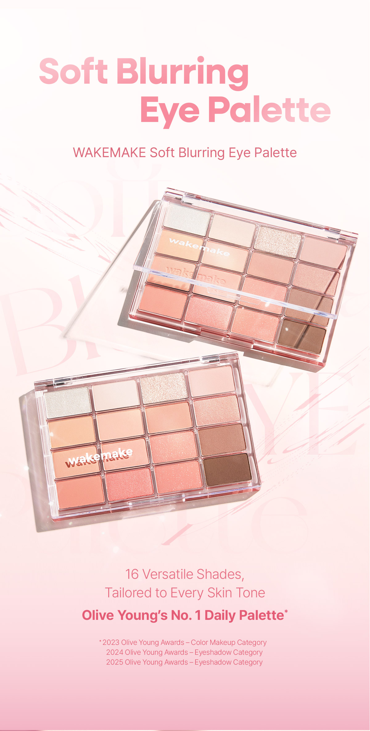 Sanrio EDITION] WAKEMAKE Soft Blurring Eye Palette (Set/Single