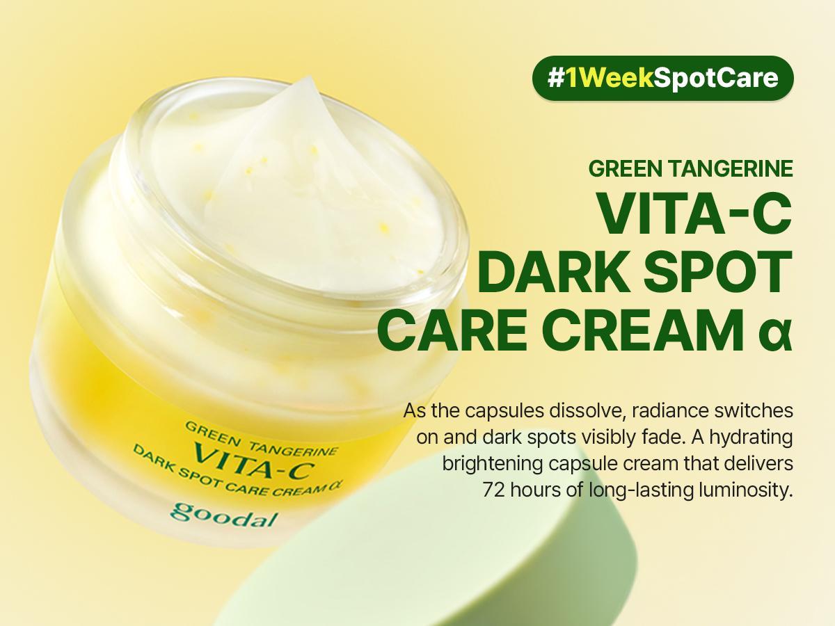 goodal Green Tangerine Vita-C Dark Spot Care Cream α 75ml Refill Set