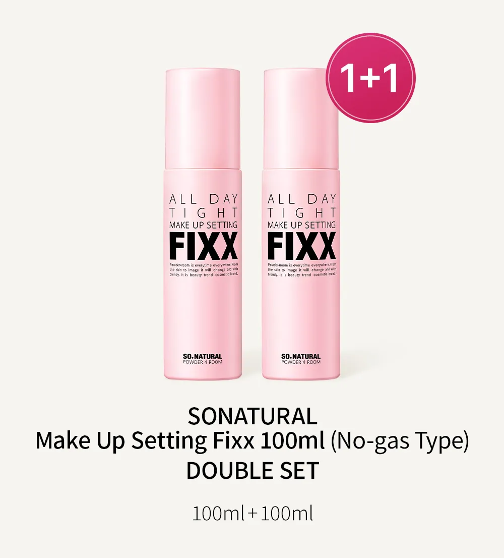 [No.1 Setting Spray] so natural All Day tight Make Up Setting Fixx 100ml (No-gas Type) Double Set