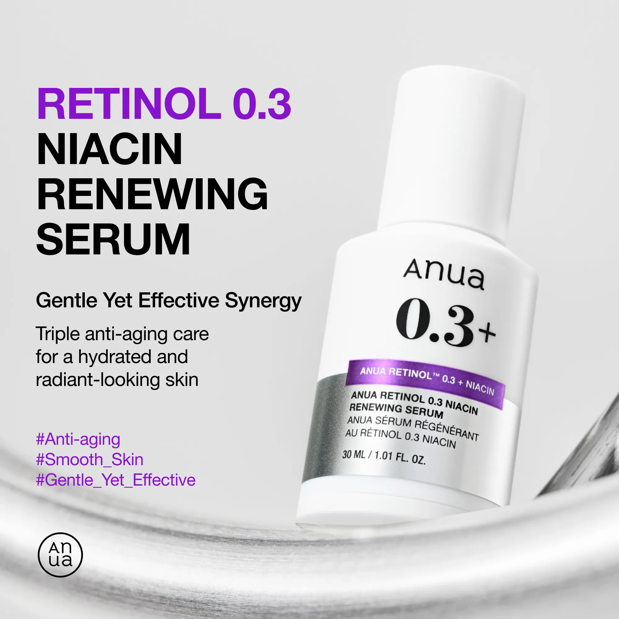 Anua Retinol 0.3 Niacin Renewing Serum 30ml