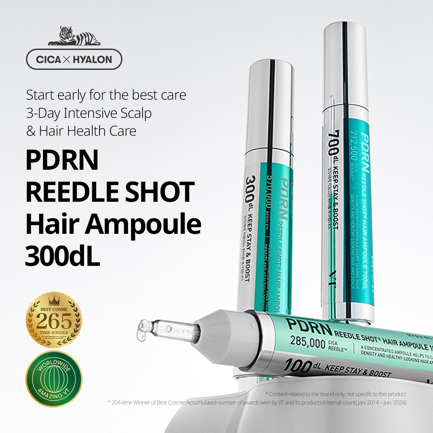 VT PDRN リードルショット ヘアアンプル 300dL 15ml | OLIVE YOUNG Global