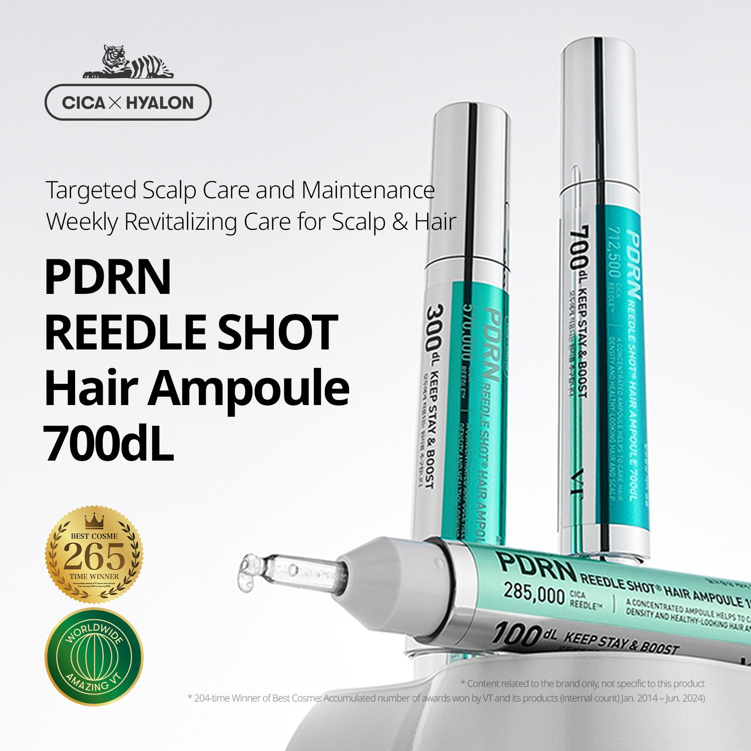 VT PDRN Reedle Shot Hair Ampoule 700dL 15ml | OLIVE YOUNG Global
