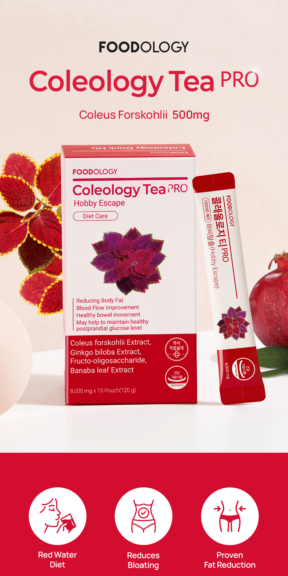 FOODOLOGY Coleology Tea Pro Hobby Escape 8,000mg x 7 Sticks (7-day