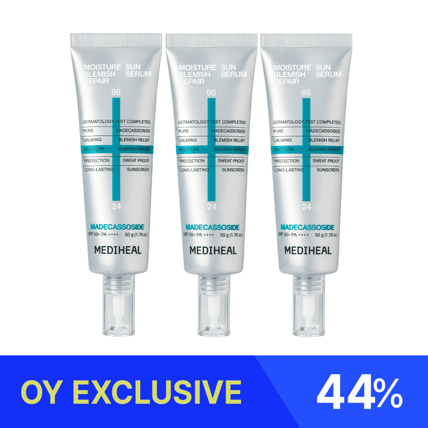 ★SUPER DEAL★MEDIHEAL Madecassoside Moisture Sun Serum Blemish Repair TRIPLE Pack | OLIVE YOUNG Global