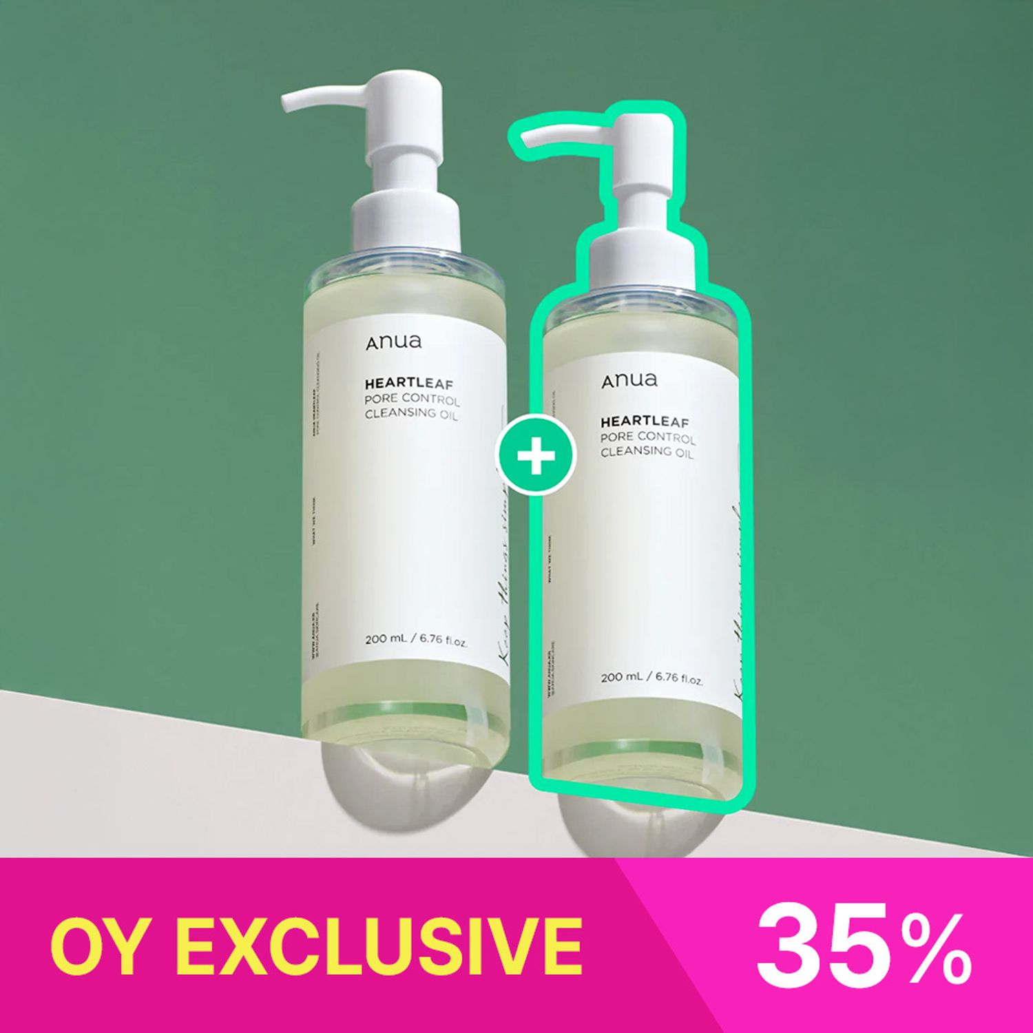 ★OY EXCLUSIVE★ Anua Heartleaf Pore Control Cleansing Oil 200mL Double Set | OLIVE YOUNG Global