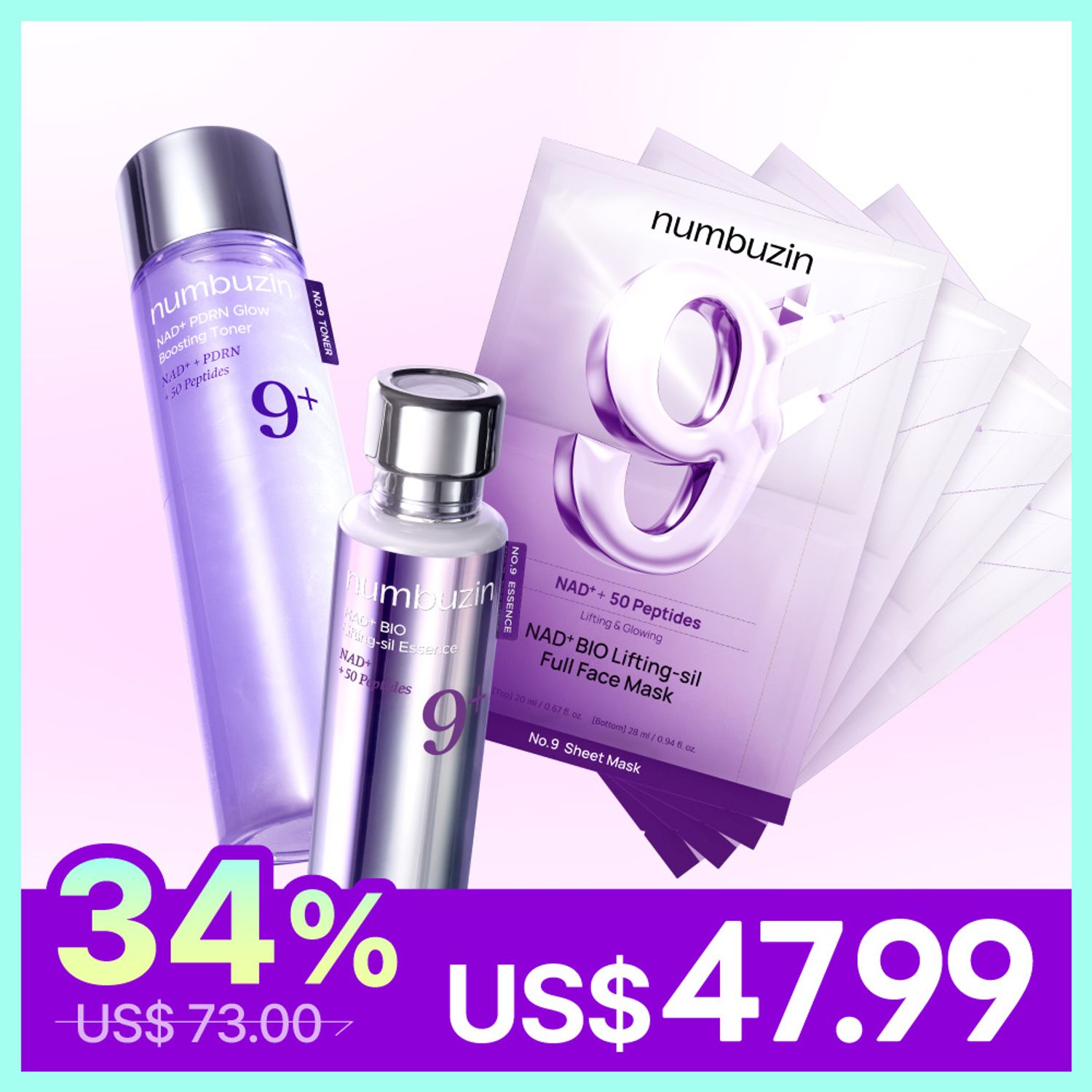 numbuzin No. 9 NAD Lift & Glow Set | OLIVE YOUNG Global