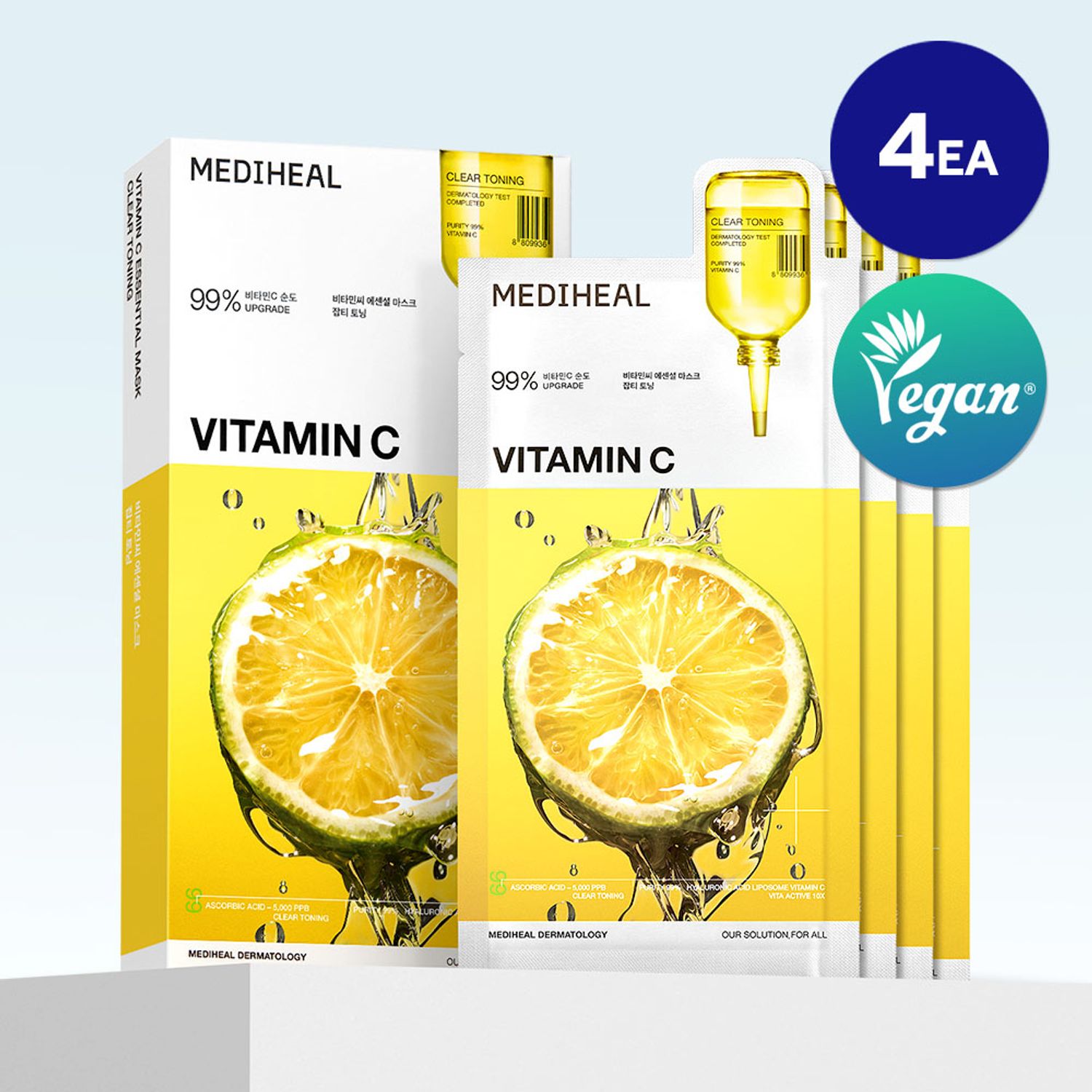 MEDIHEAL Vitamin C Essential Mask Sheet Clear Toning 4ea | OLIVE YOUNG Global