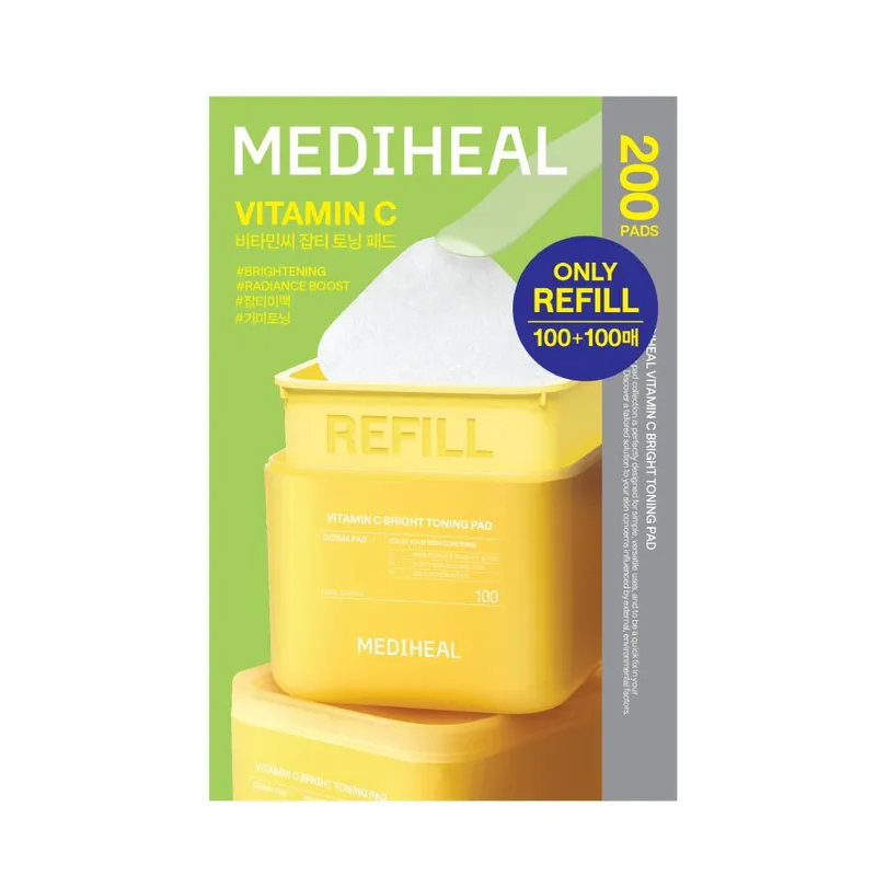 Vitamin C Bright Toning Pad Refill 100P (+Refill 100P) Double Pack