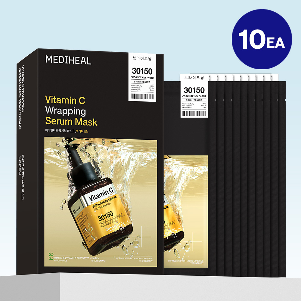 MEDIHEAL Vitamin C Wrapping Serum Mask Brightening 10ea | OLIVE