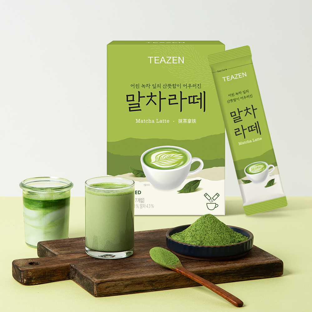 Teazen Matcha Latte 7T | OLIVE YOUNG Global