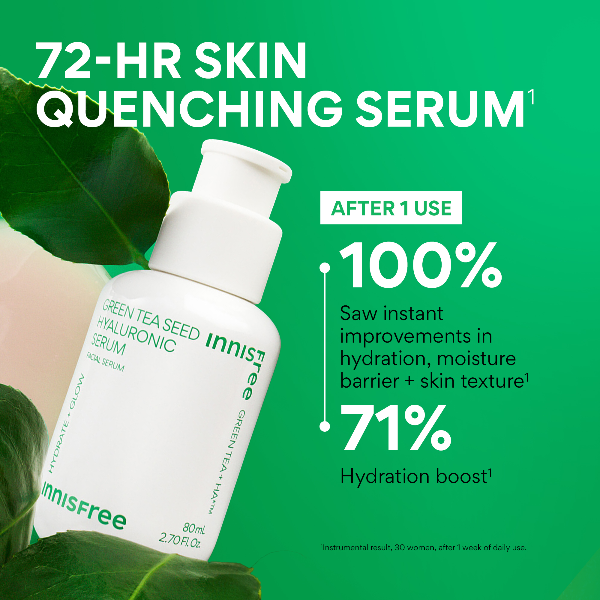 INNISFREE グリーンティーシードヒアルロン酸セラム 80ml | OLIVE