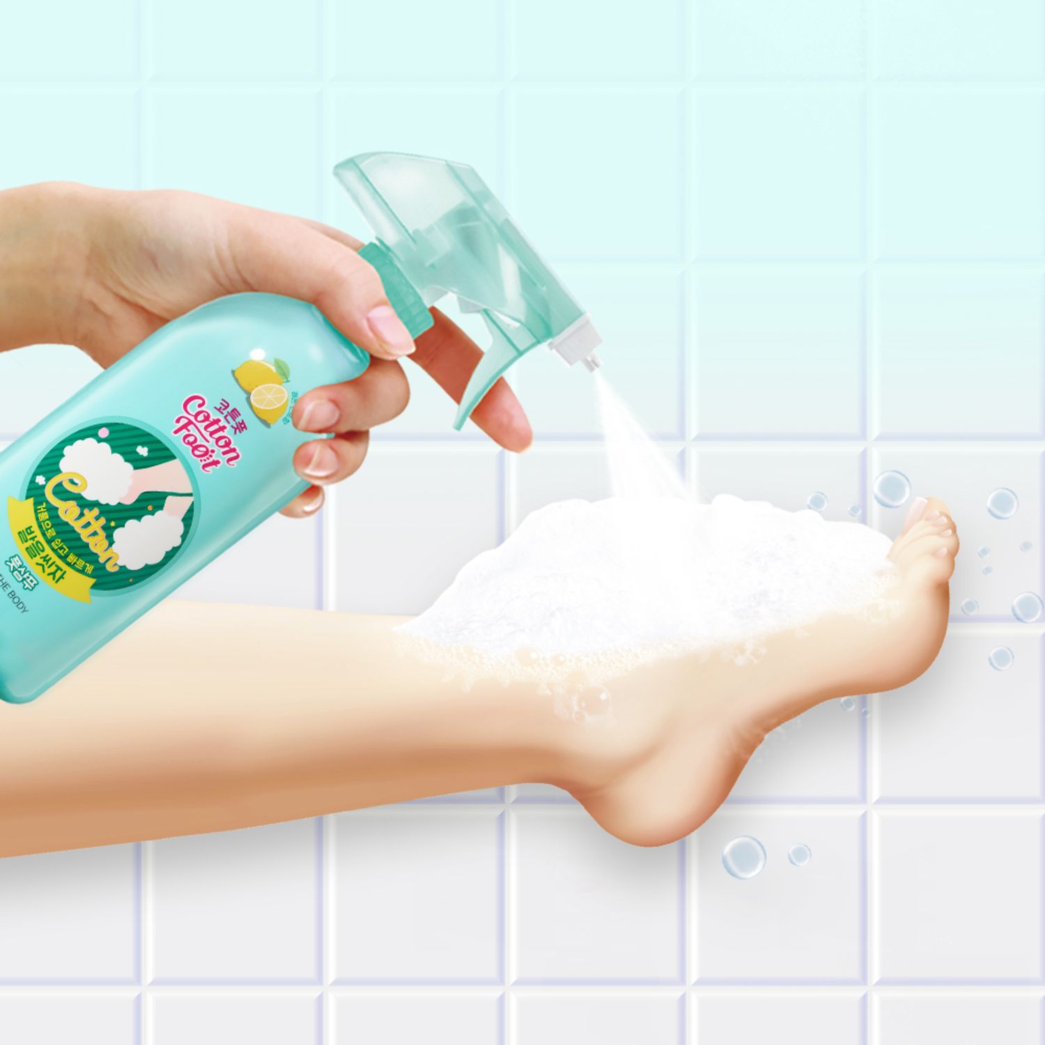 ON:THE BODY 足を洗おうコットンフットシャンプー385ml (レモン/グレープフルーツ) | OLIVE YOUNG Global