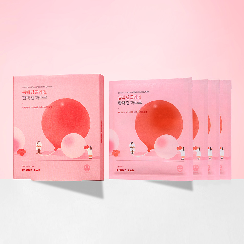 ROUND LAB Camellia Deep Collagen Firming Gel Mask Sheet 4ea