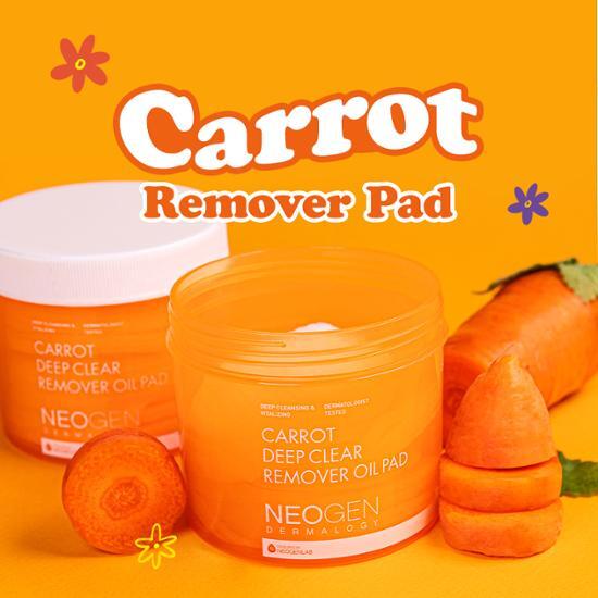 Neogen Dermalogy Carrot Deep Clear Remover Oil Pad 60 Sheets