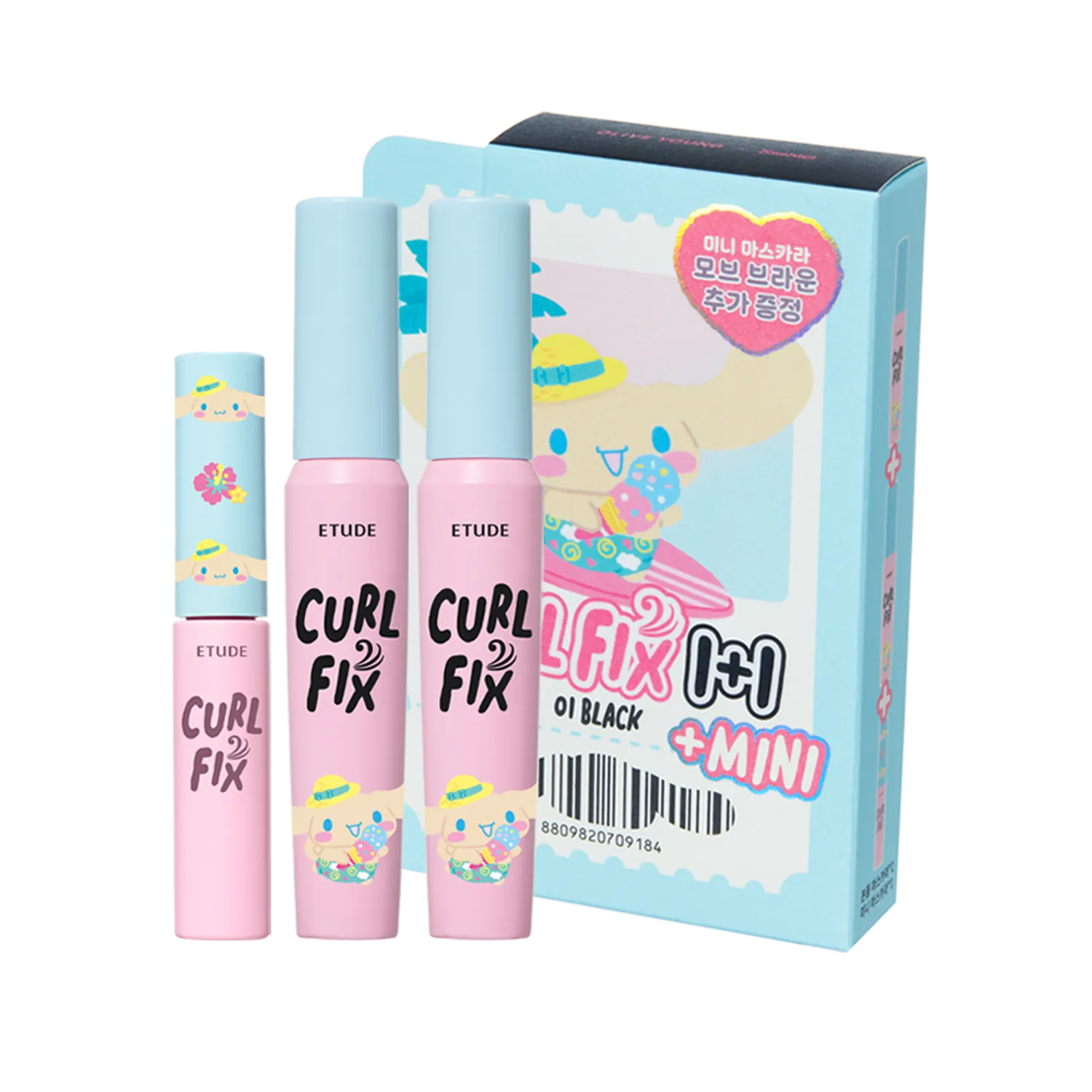 탄닝 시나모롤 컬프리크 마스카라 1+1 (미니 마스카라 증정)