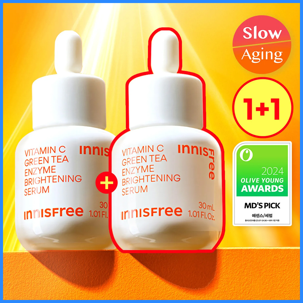 INNISFREE Vitamin C Green Tea Enzyme Brightening Serum 30ml Double Pack