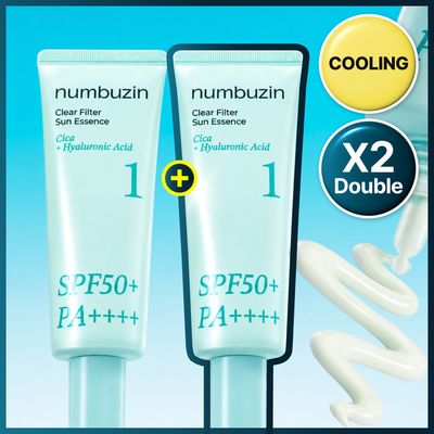 [Duo Set] numbuzin No. 1 Clear Filter Sun Essence SPF50+ PA++++ 50mL + 50mL Duo Set
