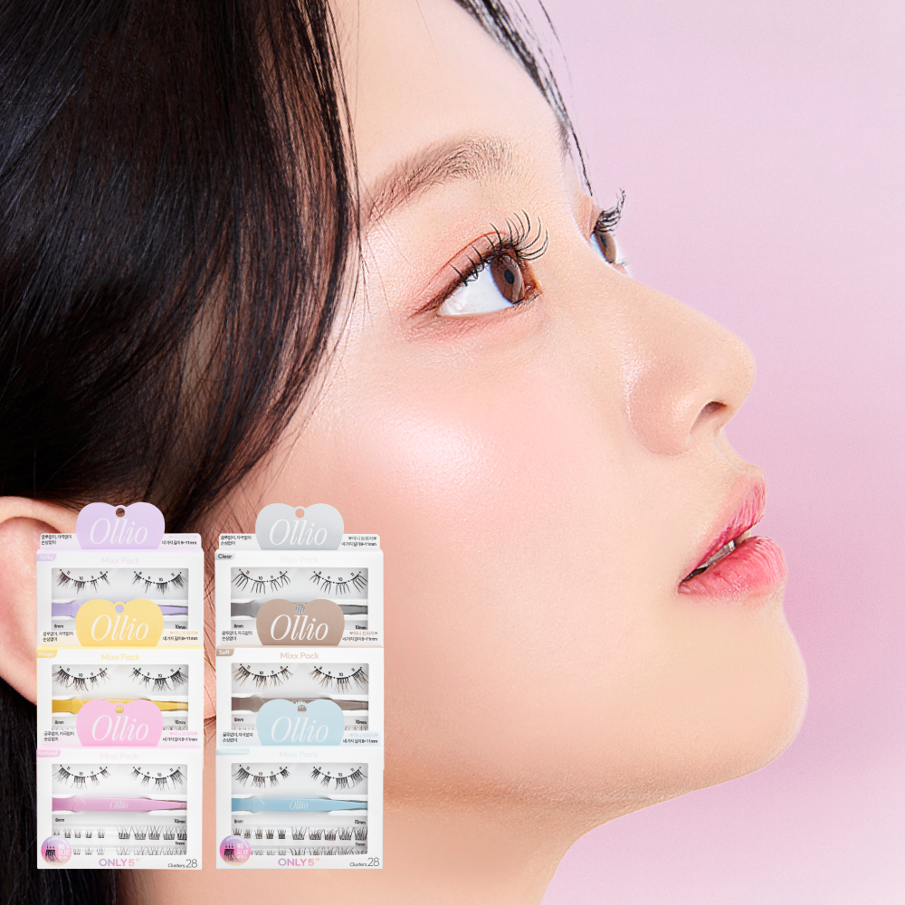 Ollio No Glue Lash Mixx Pack (+Mini Tweezer) | OLIVE YOUNG Global