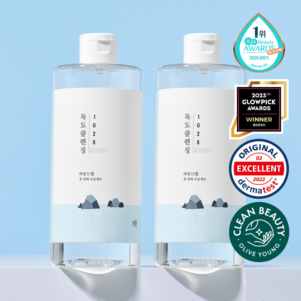 ROUND LAB 1025 Dokdo Cleansing Water 400ml 1+1 Set | OLIVE YOUNG