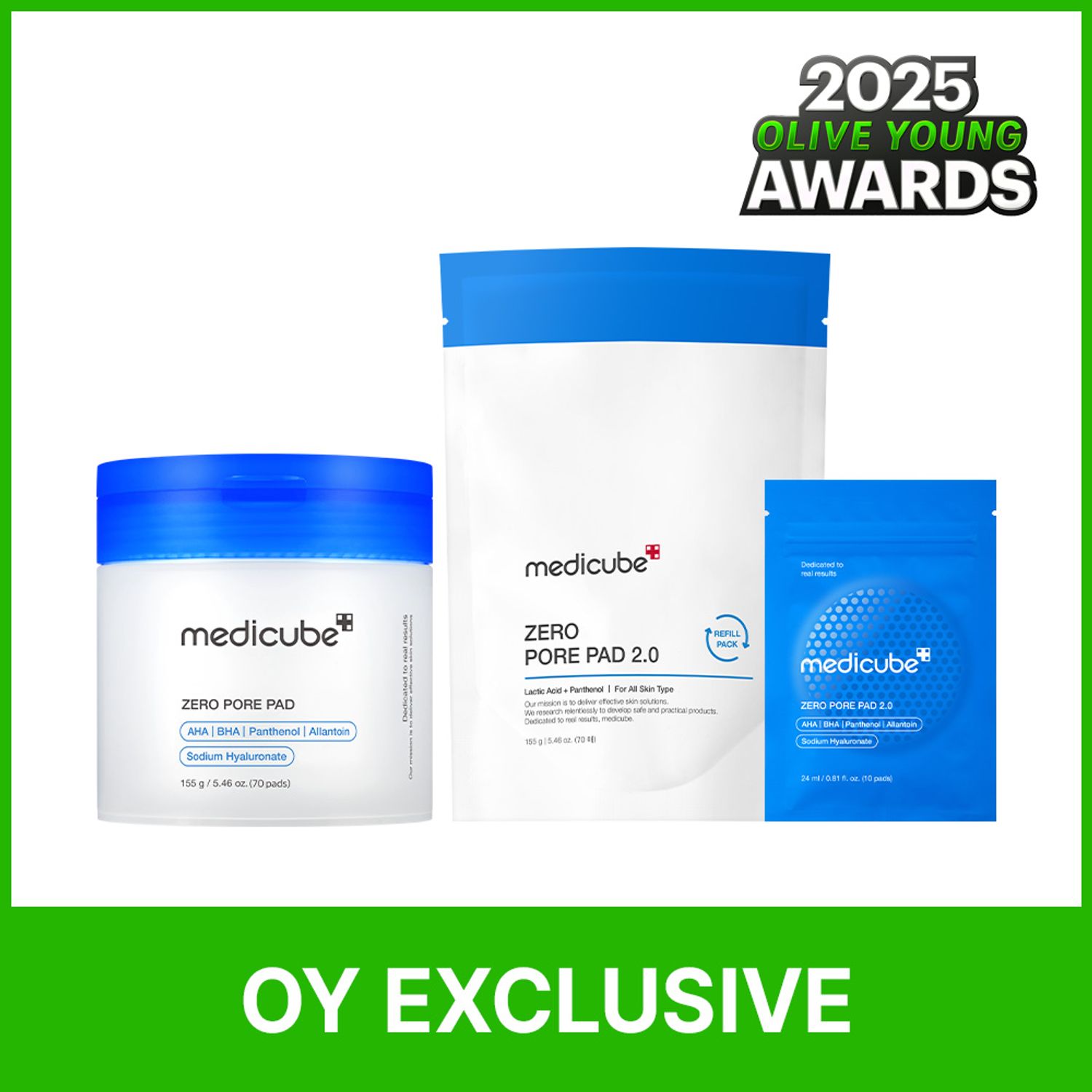 ★2025 Awards★ medicube Zero Pore Pad 2.0 70P Limited Set (+Refill 70P+30P) | OLIVE YOUNG Global