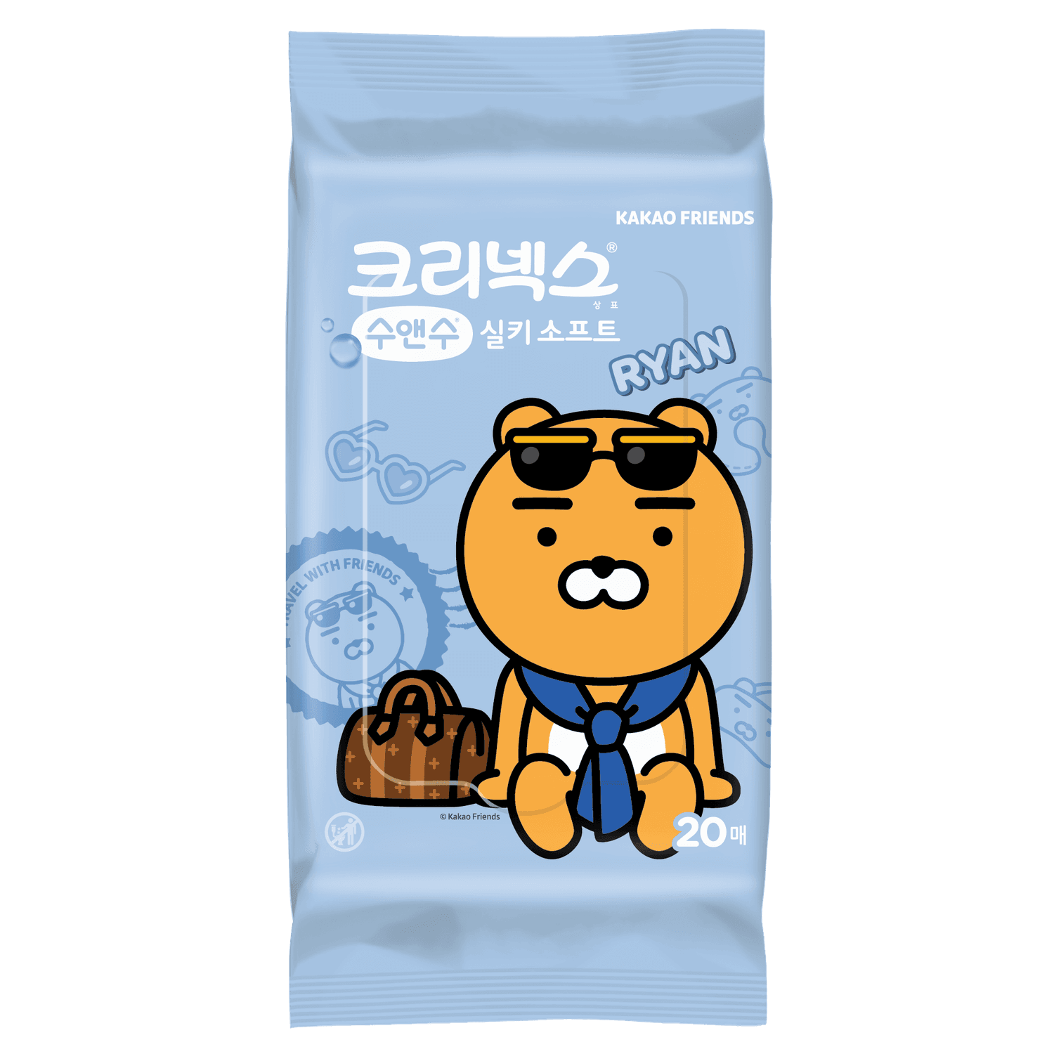 Kleenex Wet Wipes 20 Sheets Kakao Friends | OLIVE YOUNG Global