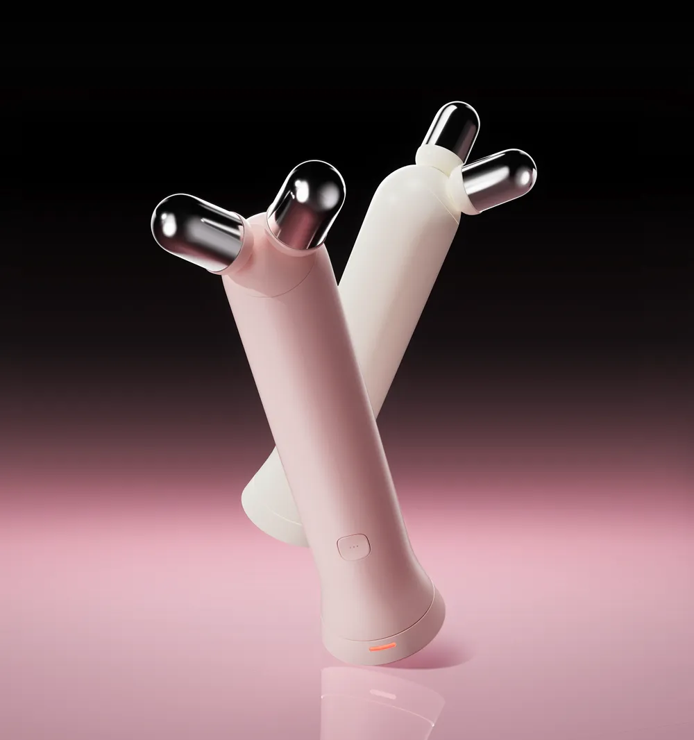 medicube AGE-RブースターVローラーヘッド(ピンク/ベージュ) | OLIVE