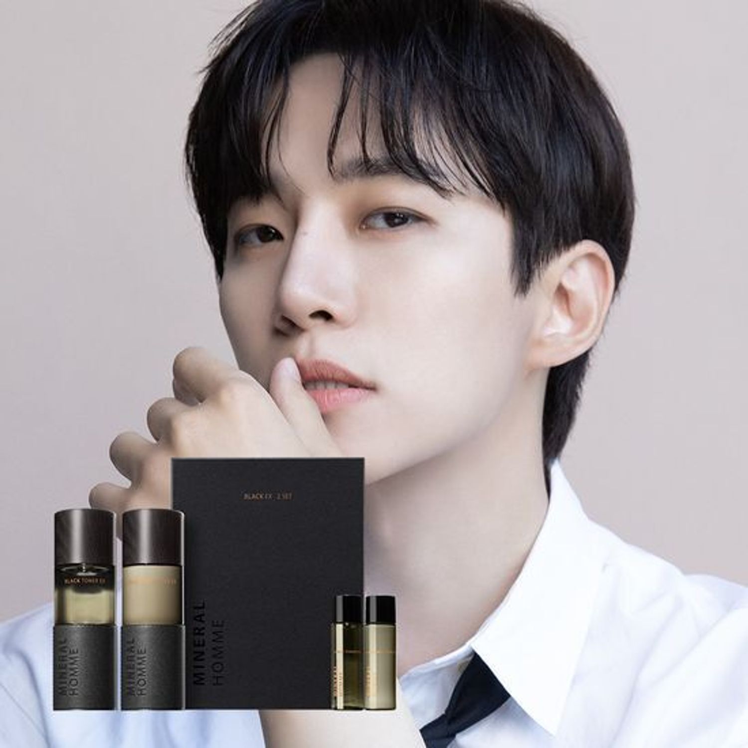 THE SAEM ミネラルオムブラックEX2点セット(トナー130ml+エマルジョン 