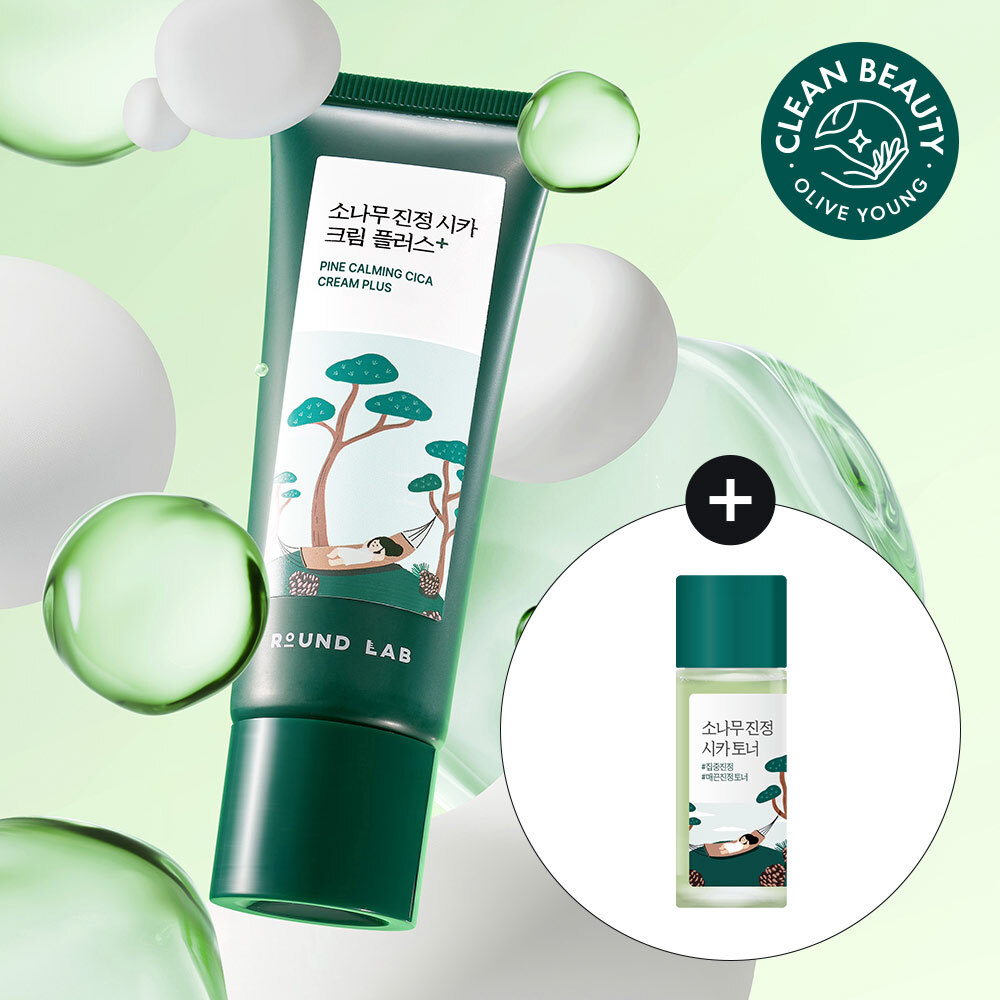 ROUND LAB Pine Calming Cica Cream Plus 60ml Set (+Toner 20ml 
