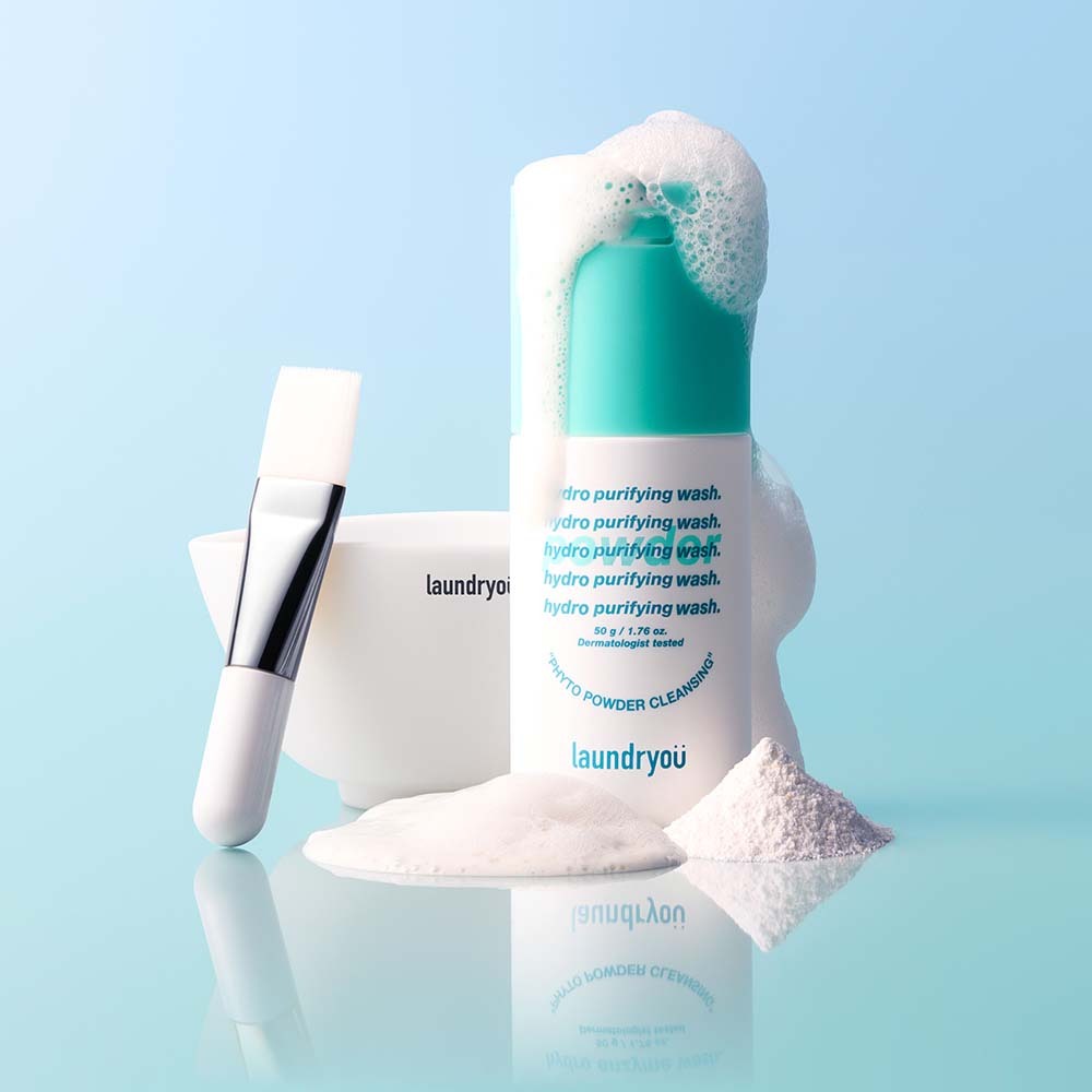 【soou】Powder Wash ＆クリーム laundryou Hydro Purifying Wash Powder 50ml Set (+Pack Bowl/Brush