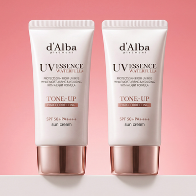 d'Alba [PINK CORRECTING] Waterfull Tone-Up Sun Cream Duo Set (65ml+65ml)