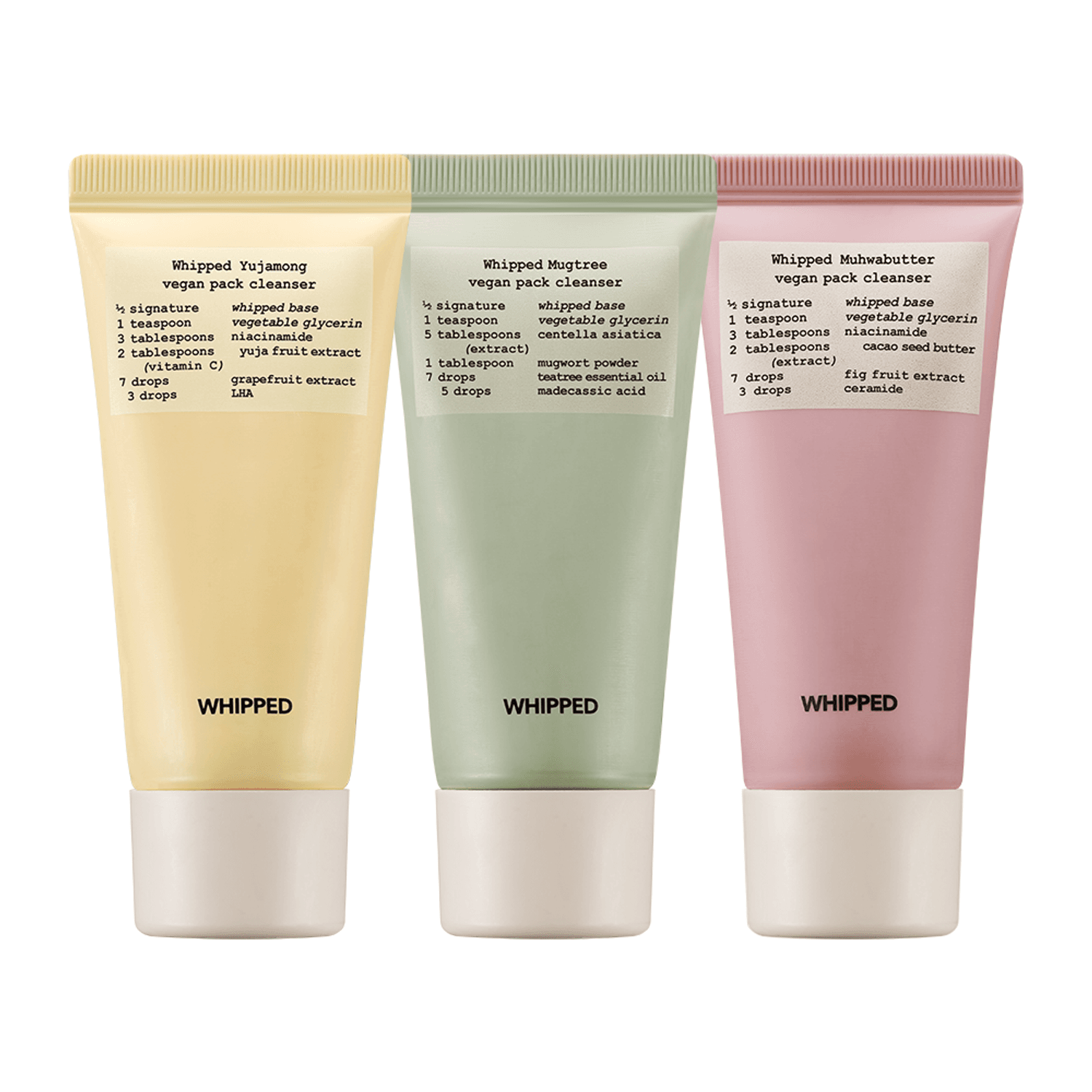 Whipped Vegan Pack Cleanser Gift Set (Mugtree 25g+Muhwabutter 25g+