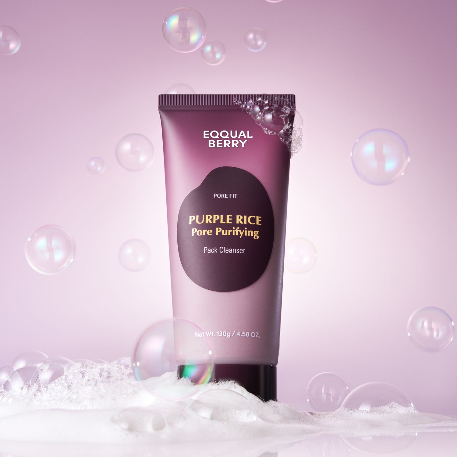 Eqqualberry Purple Rice Pore Pack Cleanser 130ml | OLIVE YOUNG Global